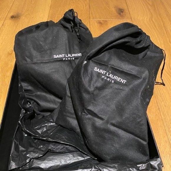 Black and White Saint Laurent Zipper booties - Picture 9 of 12